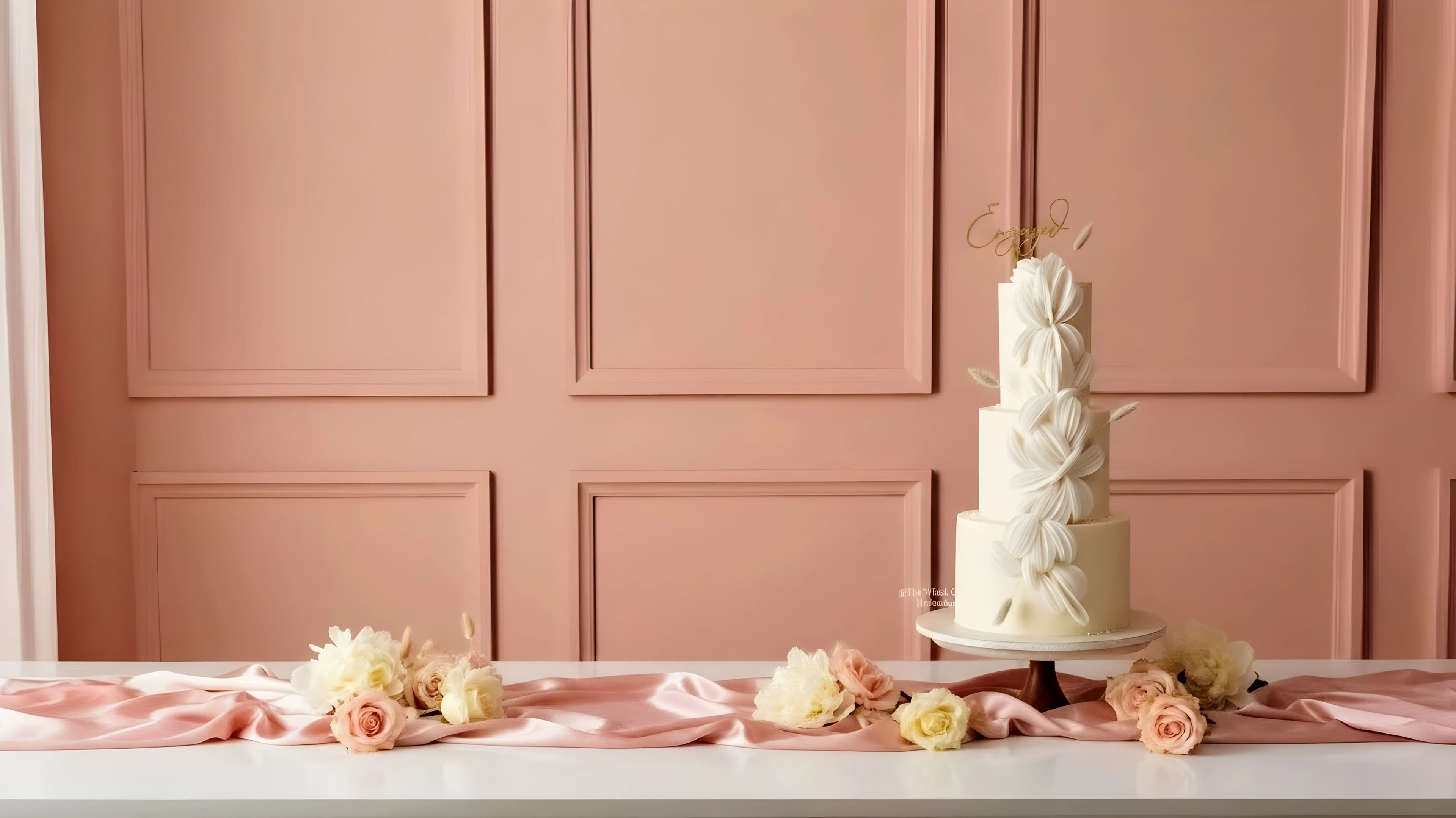Custom Birthday Cake with Fresh Flowers